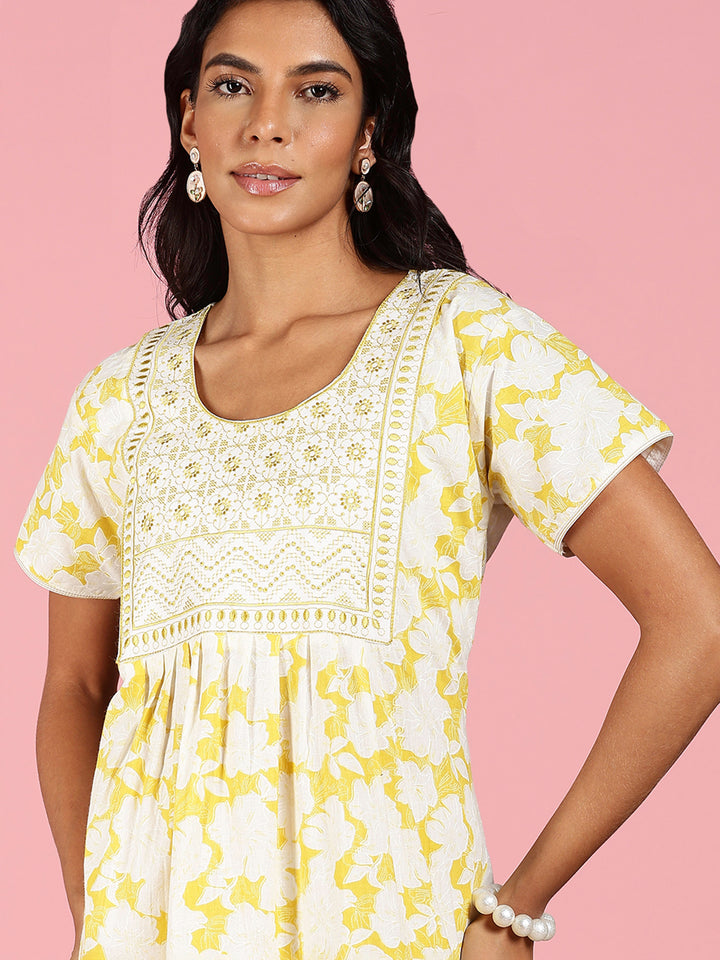 Sunshine Glow Branded Pure Cotton Night dress For Women