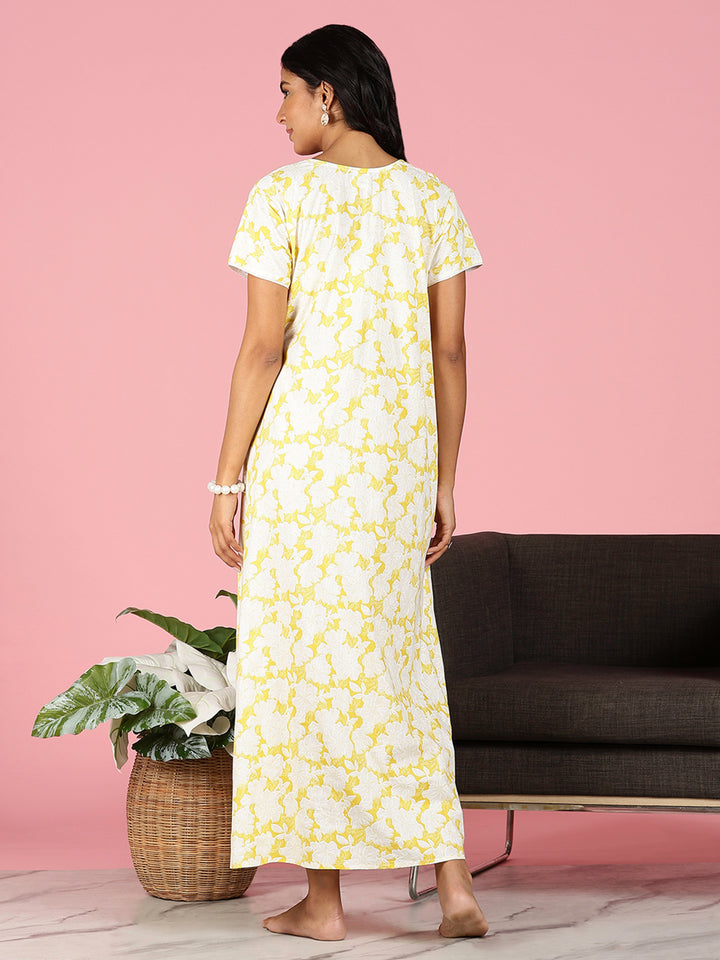 Sunshine Glow Branded Pure Cotton Night dress For Women