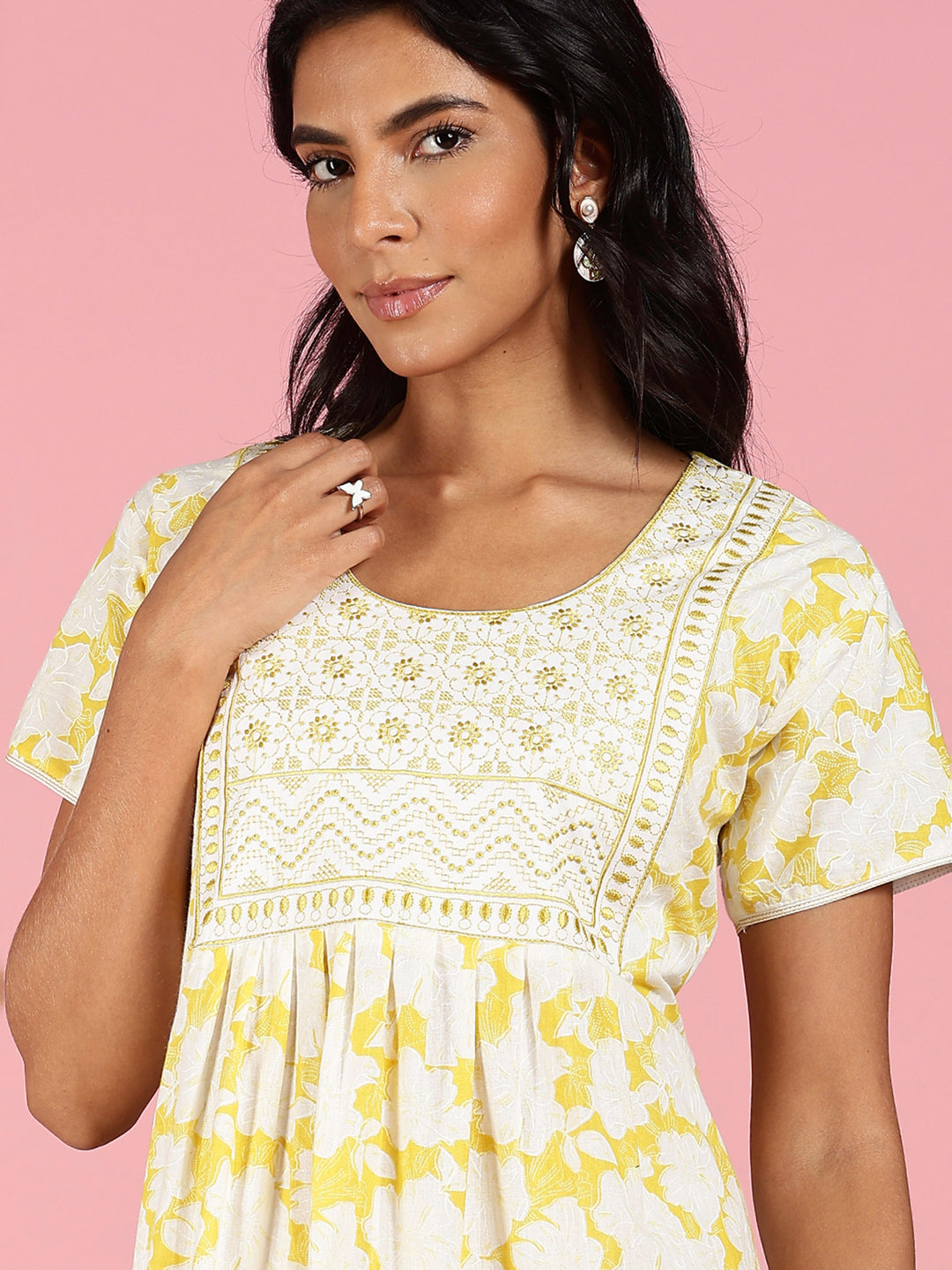 Sunshine Glow Branded Pure Cotton Night dress For Women