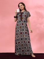 Pure Cotton Batik Star Print Nighty for Women