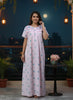 Sitarah Edit Light Pink Phulkari Nighty – Pure Cotton Elegance for Women