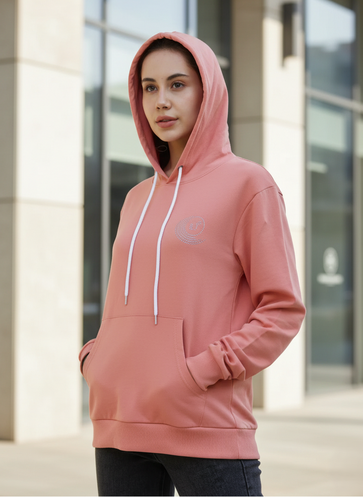 Loop Knit Semi Winter Hoodie Online for Women