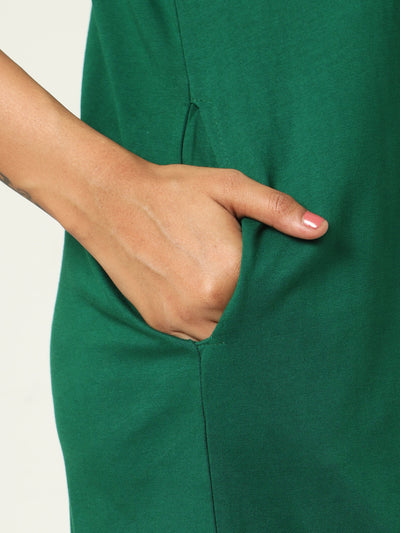 Hosiery Cotton Short Nighty Green