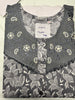 Grey Floral Crush Cotton Designer Nighty with Relaxed Fit