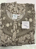 Mocha Floral Crush Cotton Pleated Nighty with Side Pocket