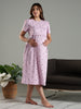Lavender Stylish Zipless Maternity Feeding Nightwear for Women
