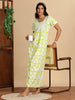 Fresh Meadow Pure Cotton Sleepwear Dress with Pocket