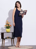 Navy Blue Sleeveless Nighty Slip for Effortless Comfort