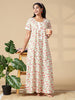 A-Line Cotton Nighty for Women with Soft Floral Pattern