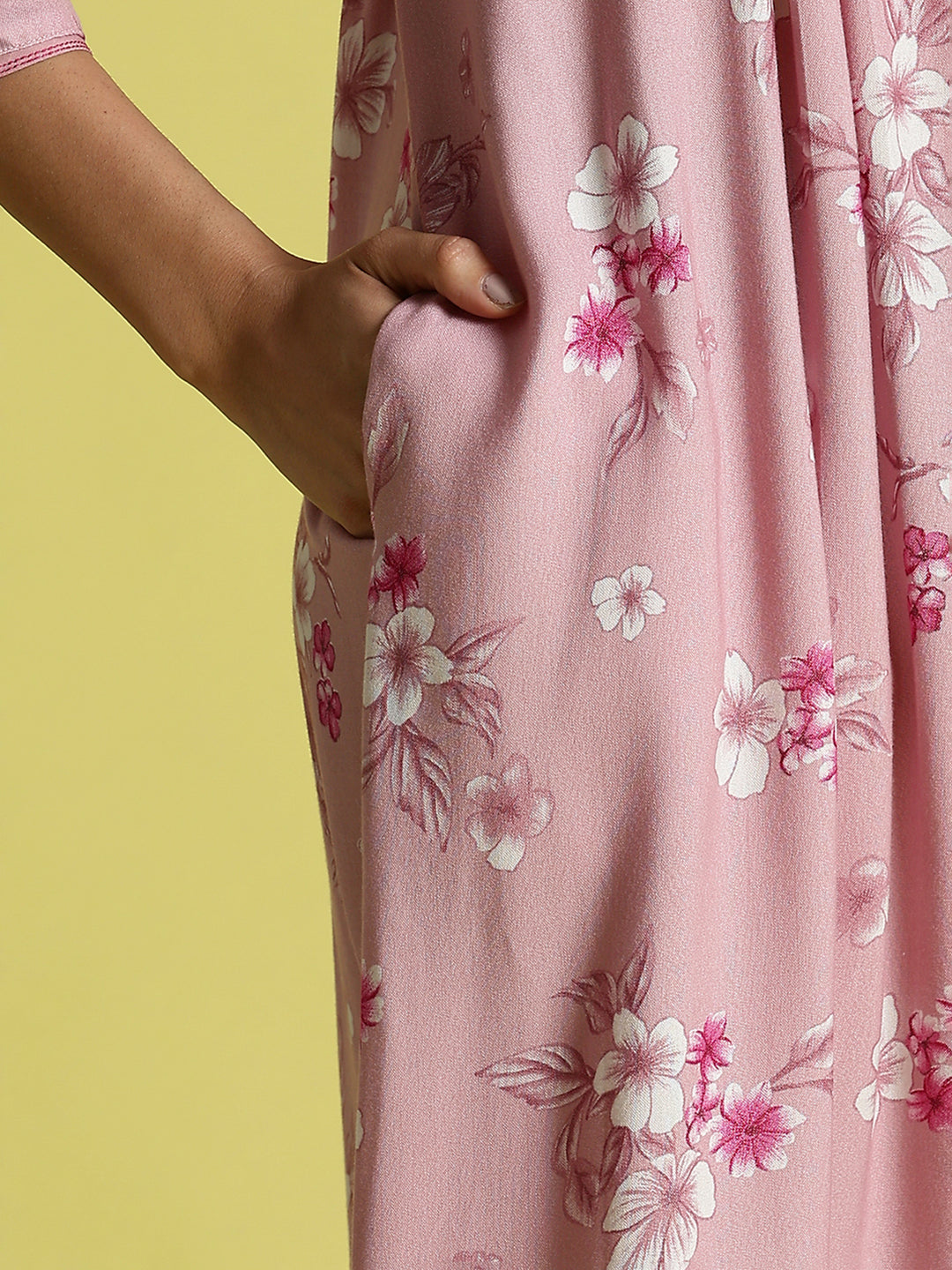 Candy Pink Embroidered Best Alpine Nighty for Women