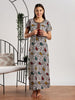 Pure Cotton Batik Leaf Print Nighty for Women