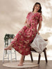 Rose Pink Alpine Nighty with Floral Embroidery