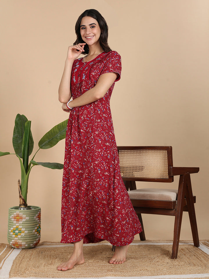 Ruby Rose Floral Classy Alpine Nightwear for Women