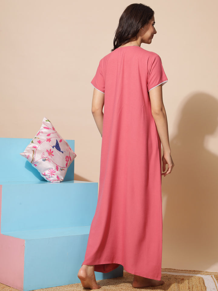 Stunning Rust Designer A Line Nighty for Women