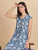Alpine Teal Blue Nighty with Sleeveless A Line Fit