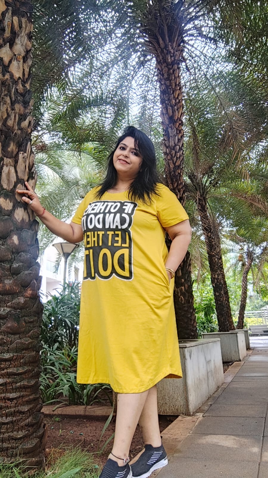 Hosiery Cotton Short Nighty Plus Size Corn Yellow