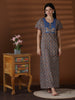 Pure Cotton Medallion Denim Pure Cotton Nighty for Women Printed A Line