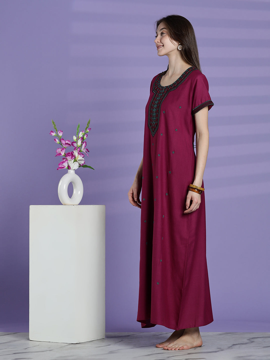 Plum Pink Alpine Branded Designer Nighties For Women