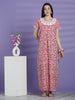 Pure Cotton A Line Batik Nighty with Embroidered Yoke