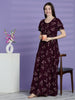 Tulip Plum Floral Alpine Nighty for Women Elegant Fit