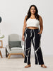 Navy Blue Designer Palazzo Pants for Women with Trendy Printed Look