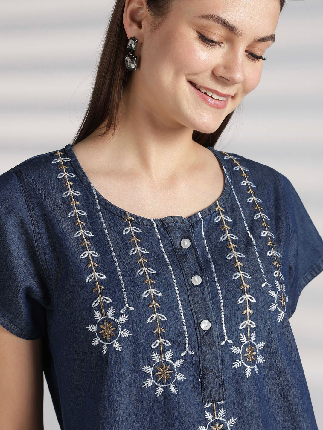 Star Tassel Embroidered Nighty Dress for Women Online