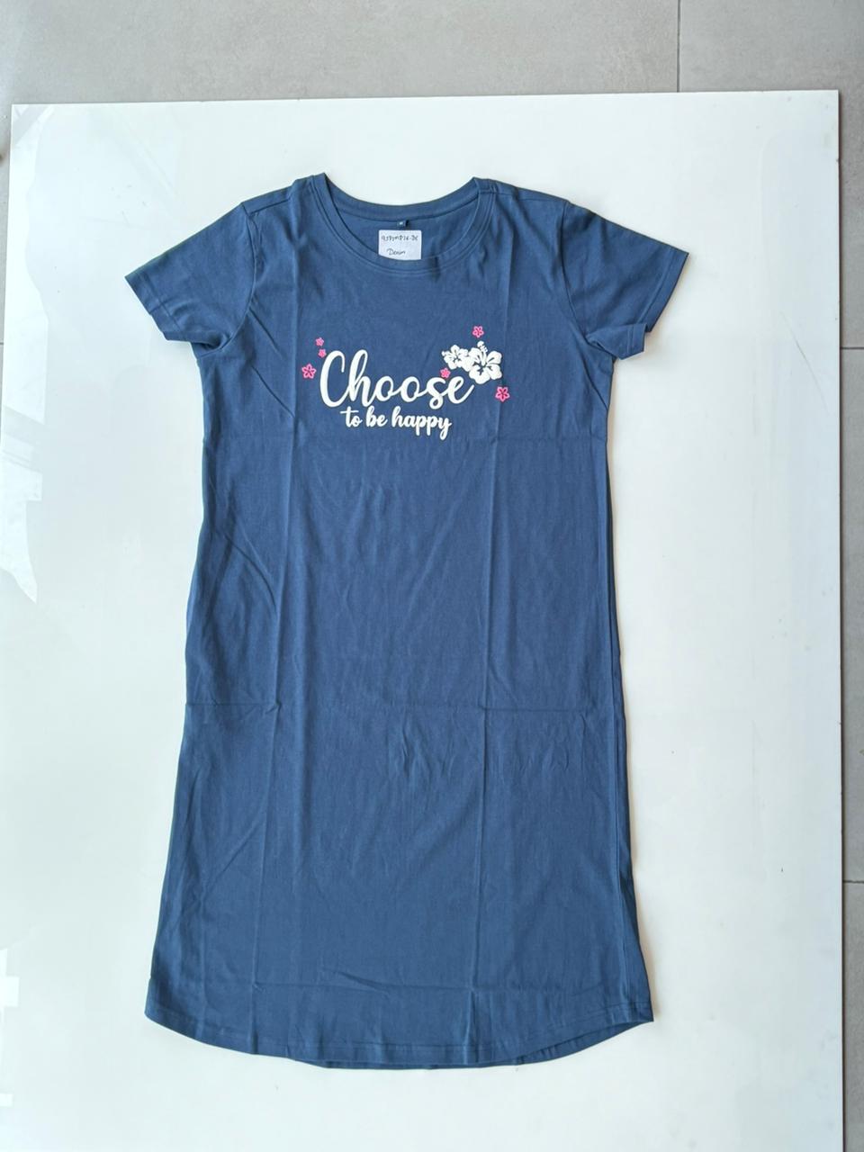 Denim blue best short nighty for women In India