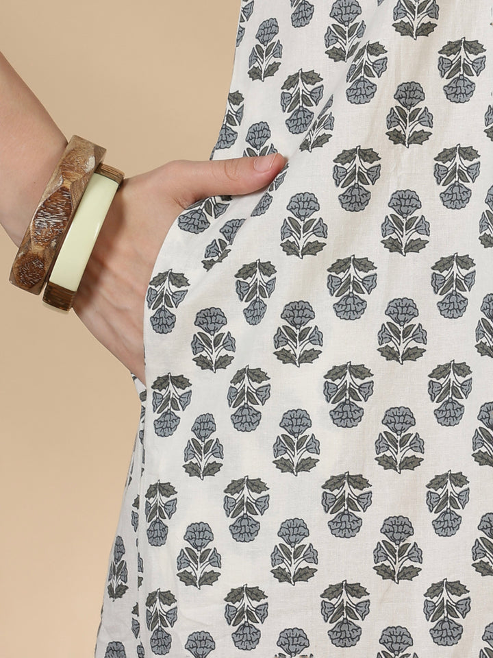 Slate buta print comfortable cotton nightwear for women