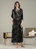 Wrap Style Floral House Coat for Women in Breathable Viscose