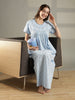 Floral Print Pure Cotton Nighty for Women Pleated Comfort Fit