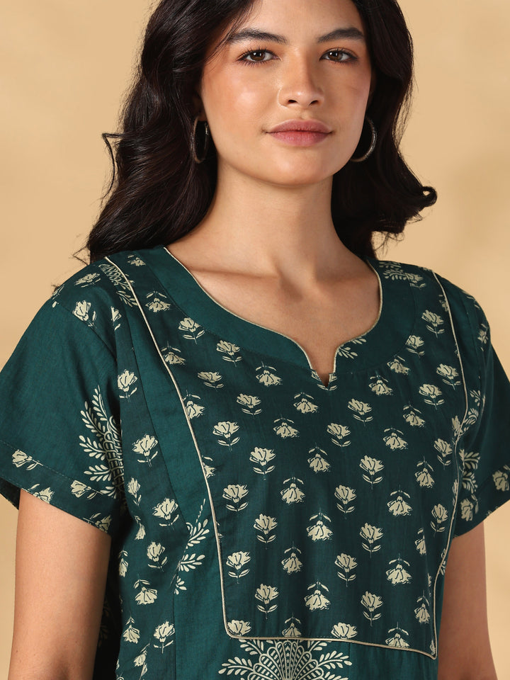 Pure cotton A line comfortable nighty for women
