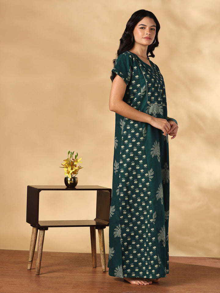 Pure cotton A line comfortable nighty for women