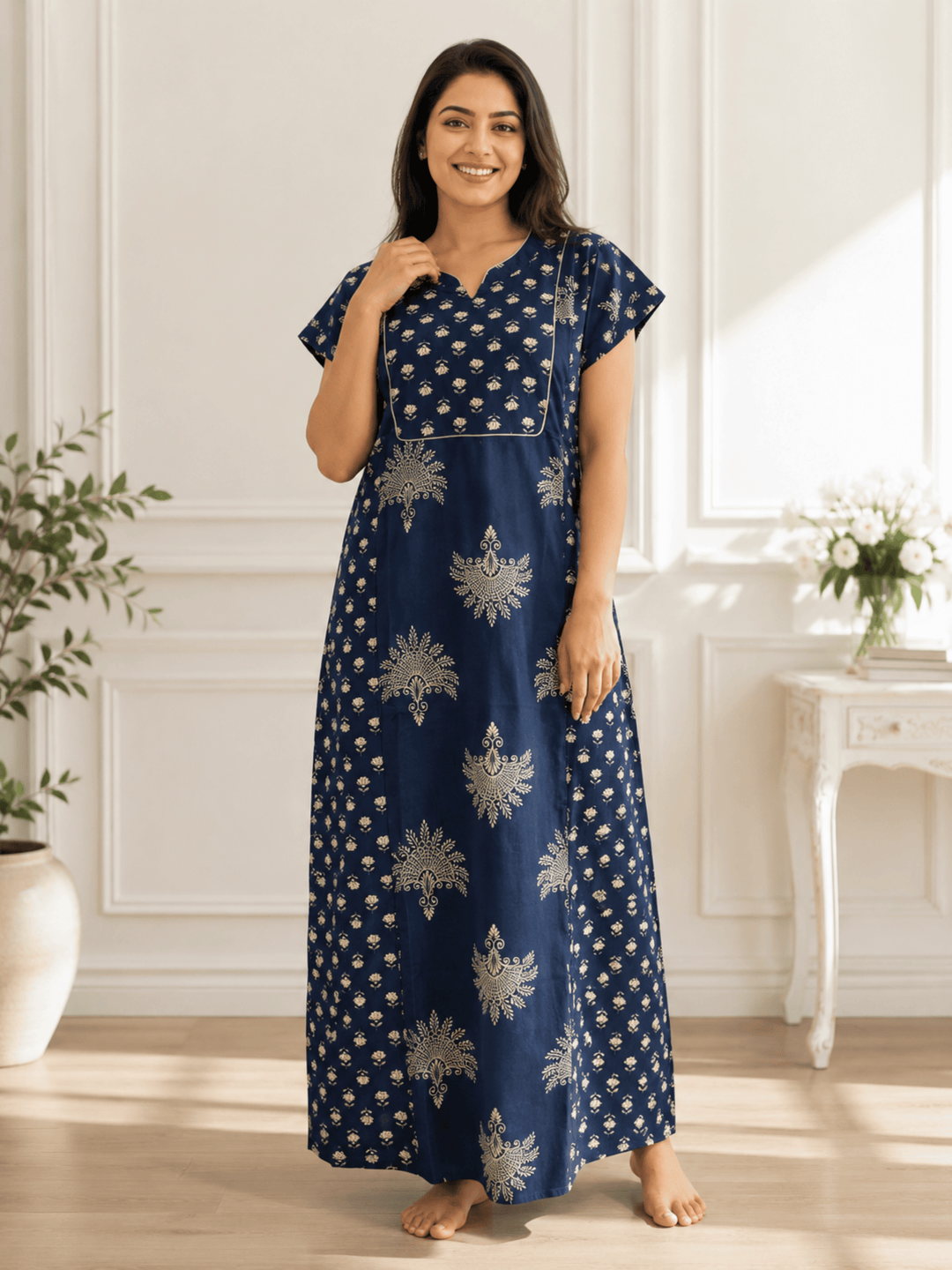 Pure cotton designer comfortable nighty for women online