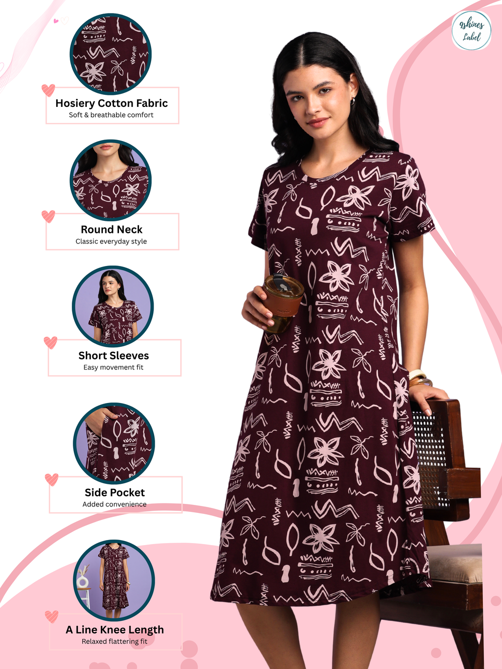 Nighty dress for women for daily home comfort and ease