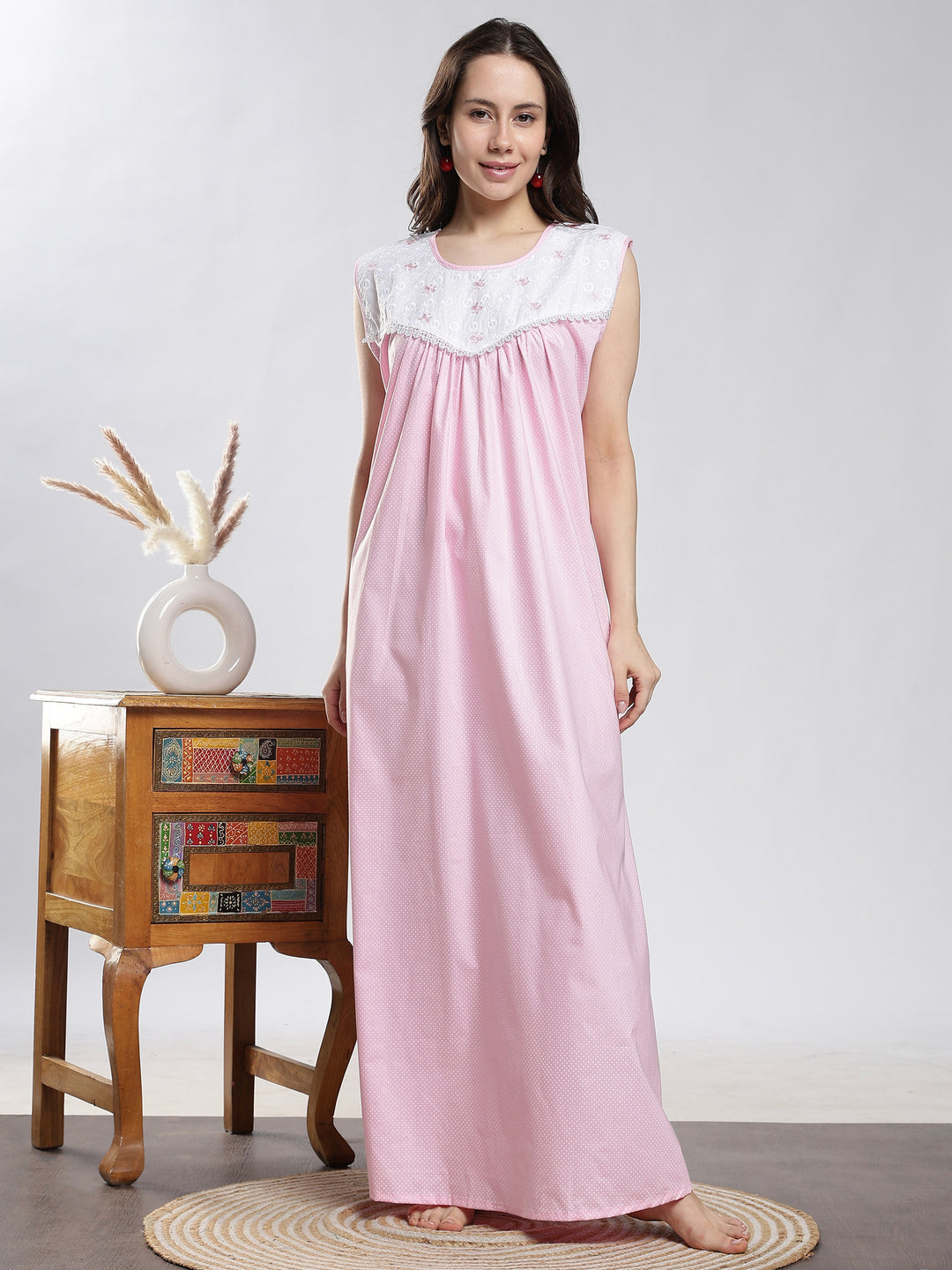 Shop Relaxed Sleeveless Nighties for Women Online In India 9shines label Shop Relaxed Sleeveless Nighties for Women Online In India 9shines label
