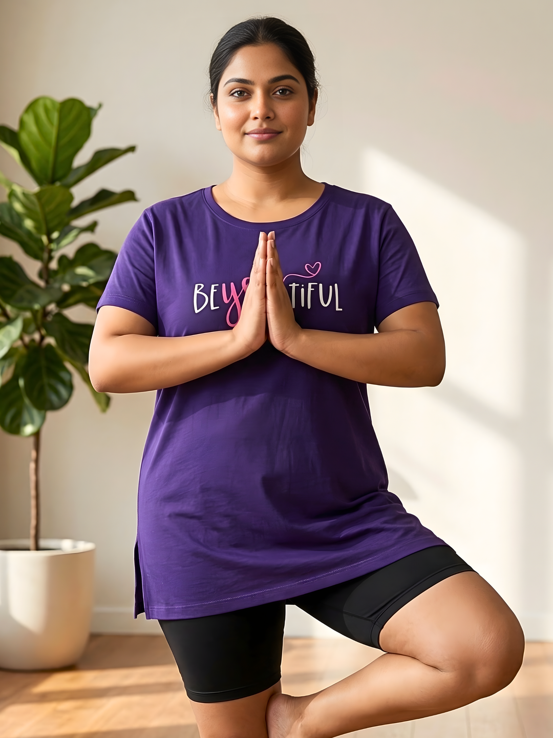 Violet hosiery soft cotton long tshirt for women