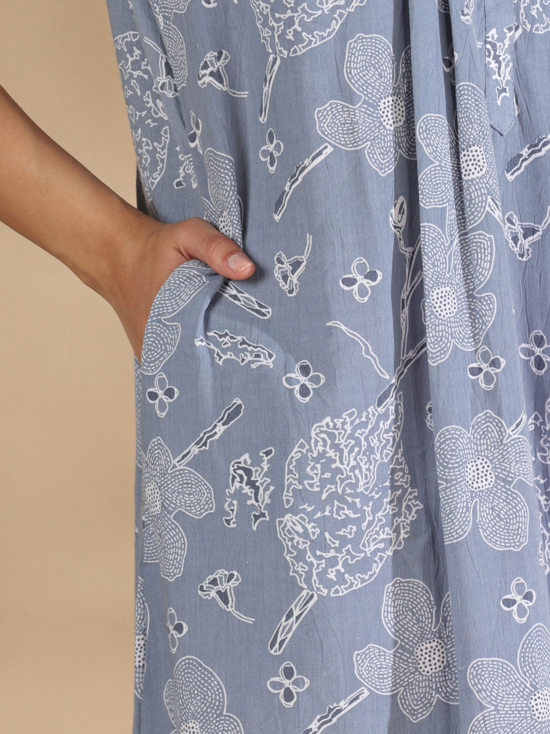 Floral crush cotton designer nighty for women online