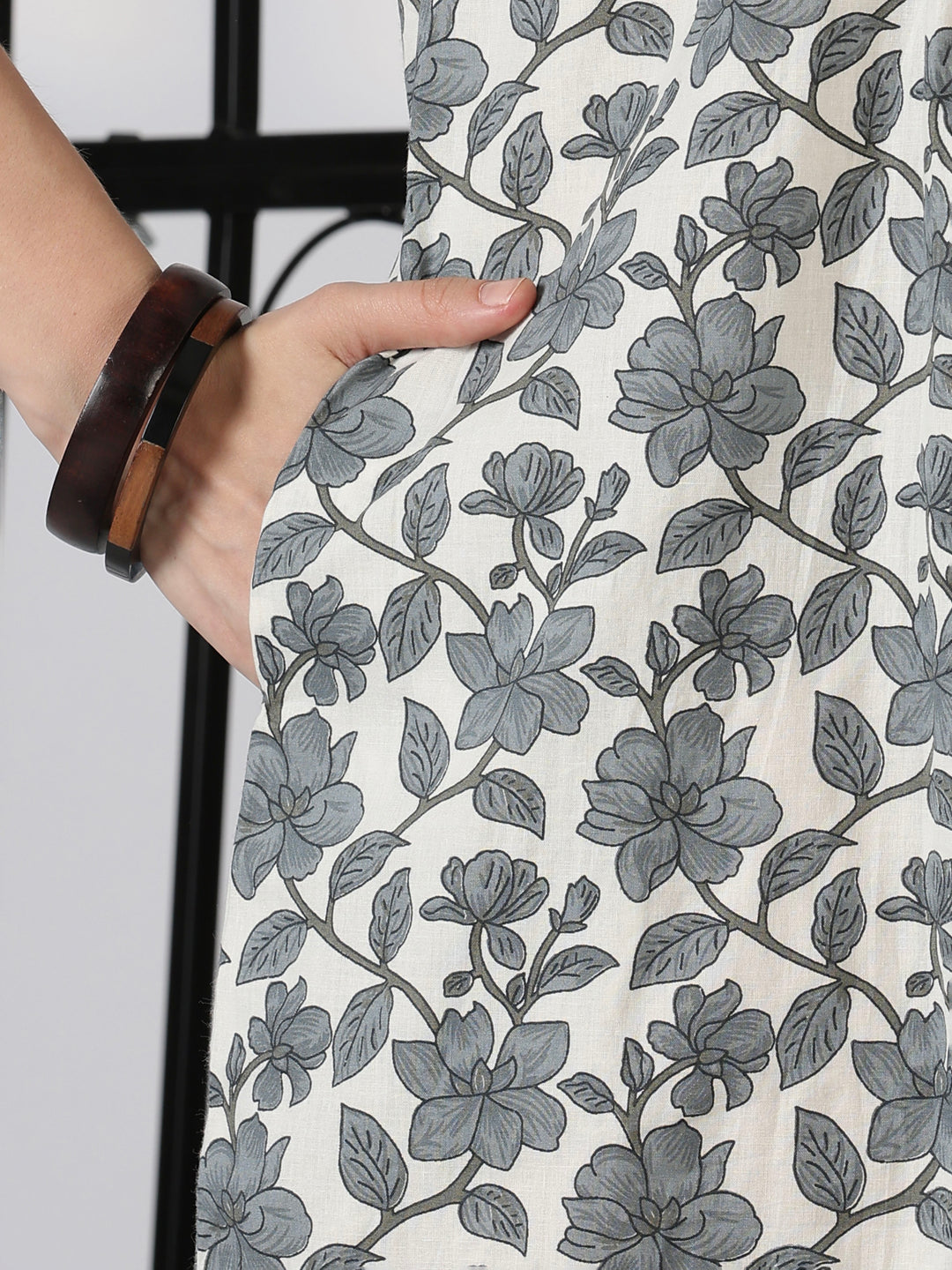 Slate floral daily wear cotton nightwear for women