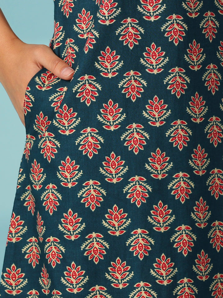 Embroidered pure cotton designer night dress for women