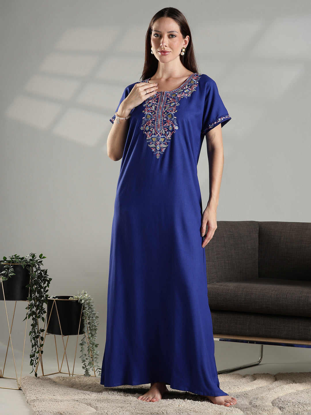 ladies night dress online Kcodviy Satin Sleepwear Women Ladies Nightwear Nightdress With Chest Pads Petite Nightgown Womens Nightshirt Night Gown For Woman Womens Nightgowns Sleepwear Cotton Night Gown Women Wome