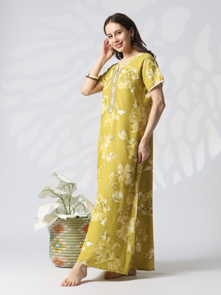 Floral alpine designer nighty dress for women online