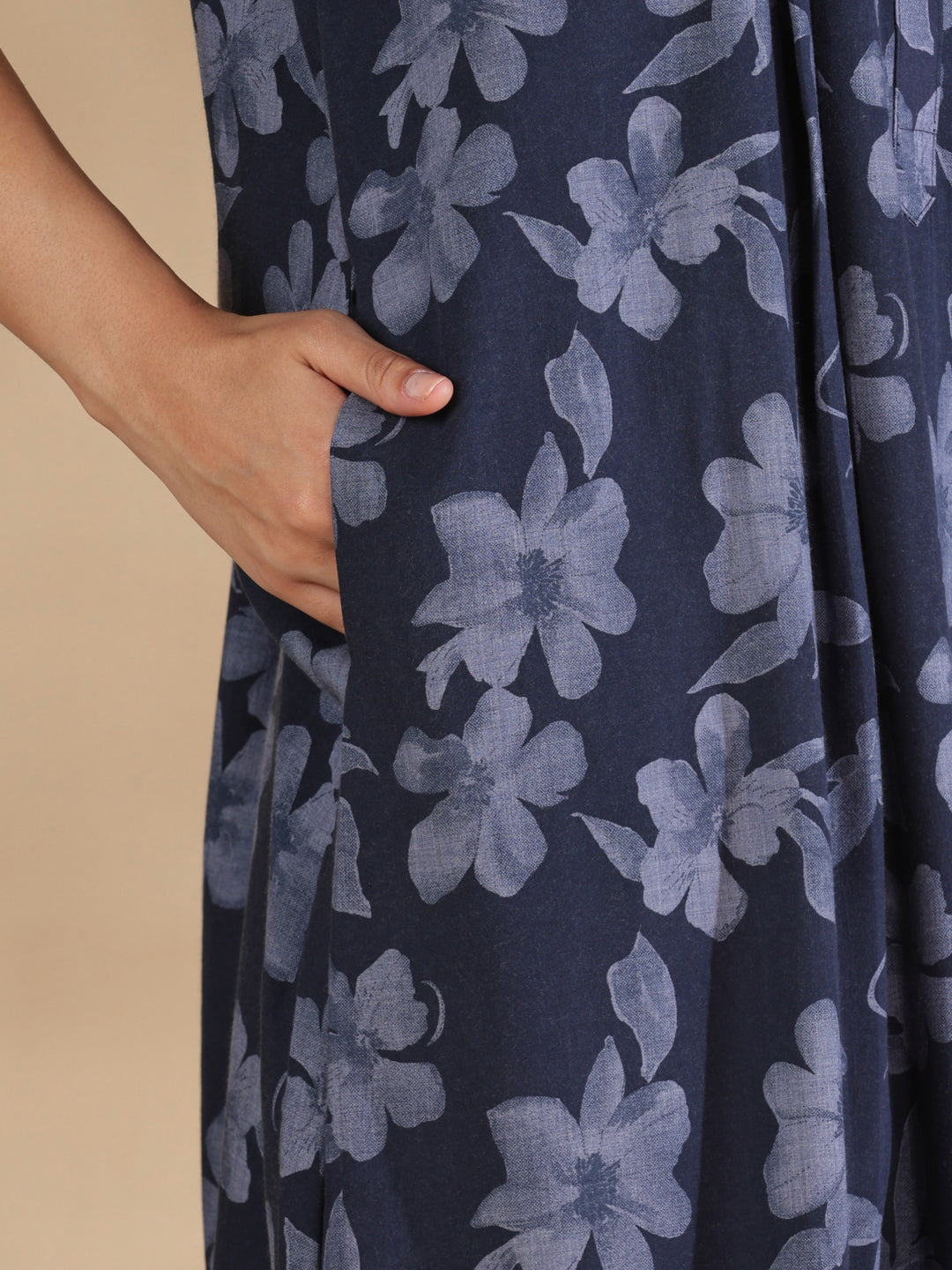 Blossom blue crush cotton designer nighty for women