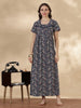 Paisley Indigo Cotton Nighty for Women Soft Comfortable Nightwear