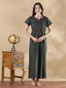 Pure Cotton Floral A Line Nighty for Women Relaxed Comfort