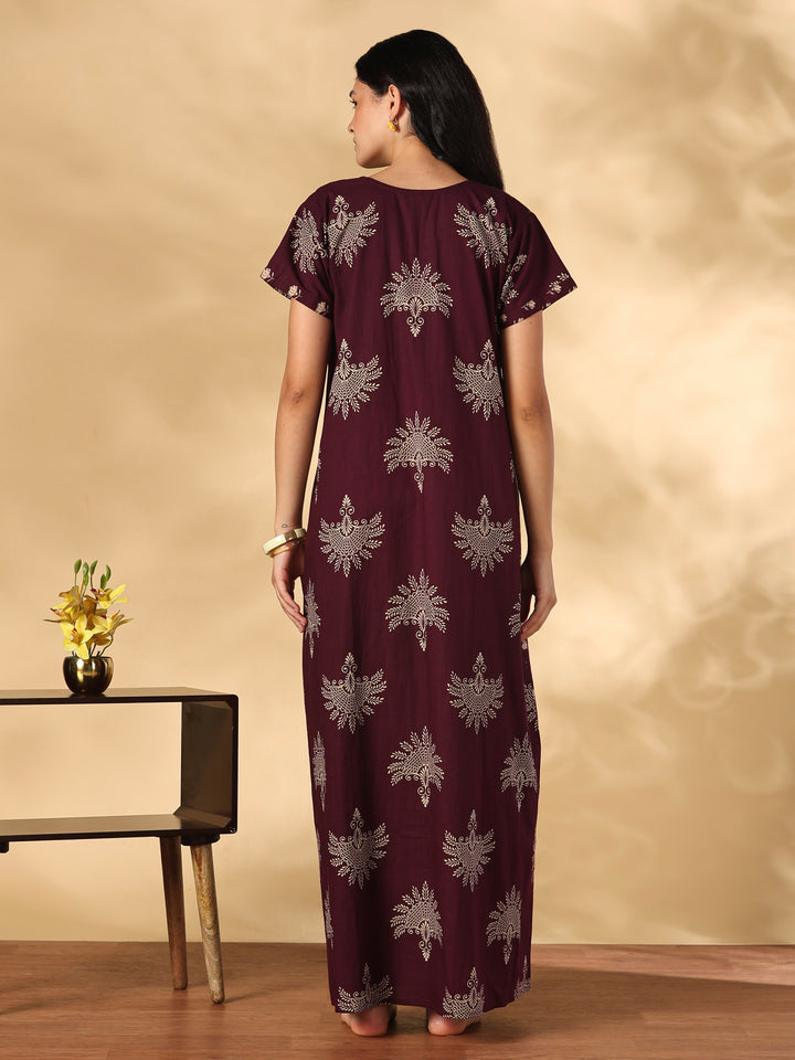 Pure cotton Jaipuri block print nighty for women online