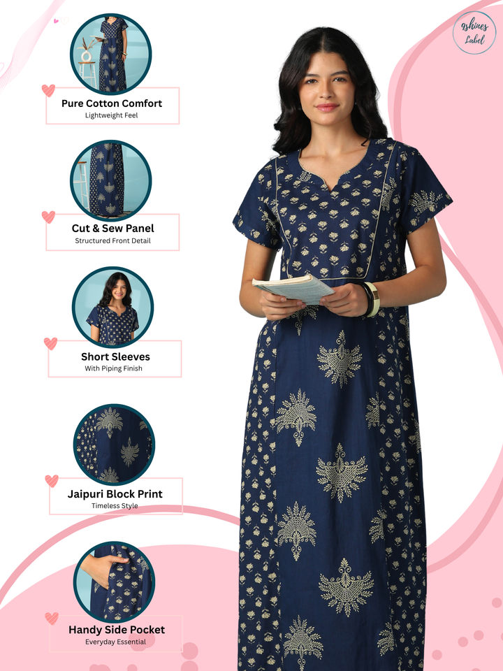 Pure cotton designer comfortable nighty for women online