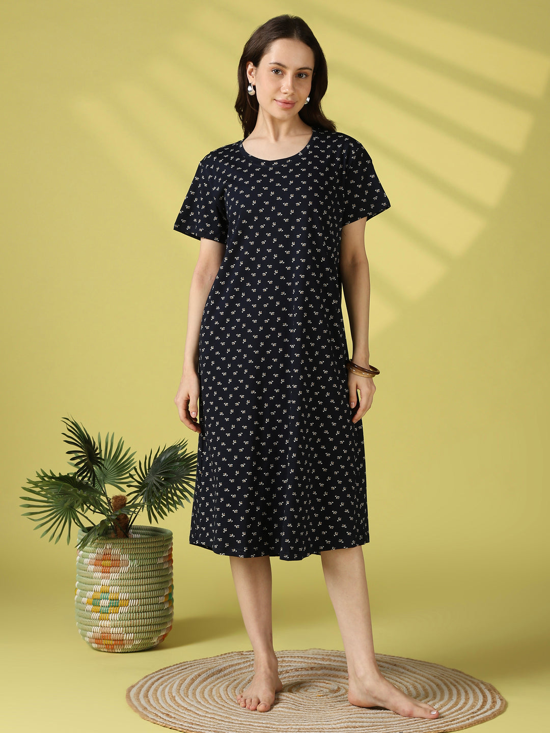 Jasmine floral cotton nighty dress for women online