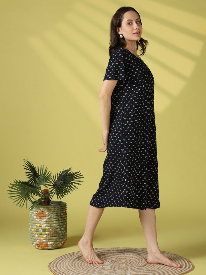 Jasmine floral cotton nighty dress for women online