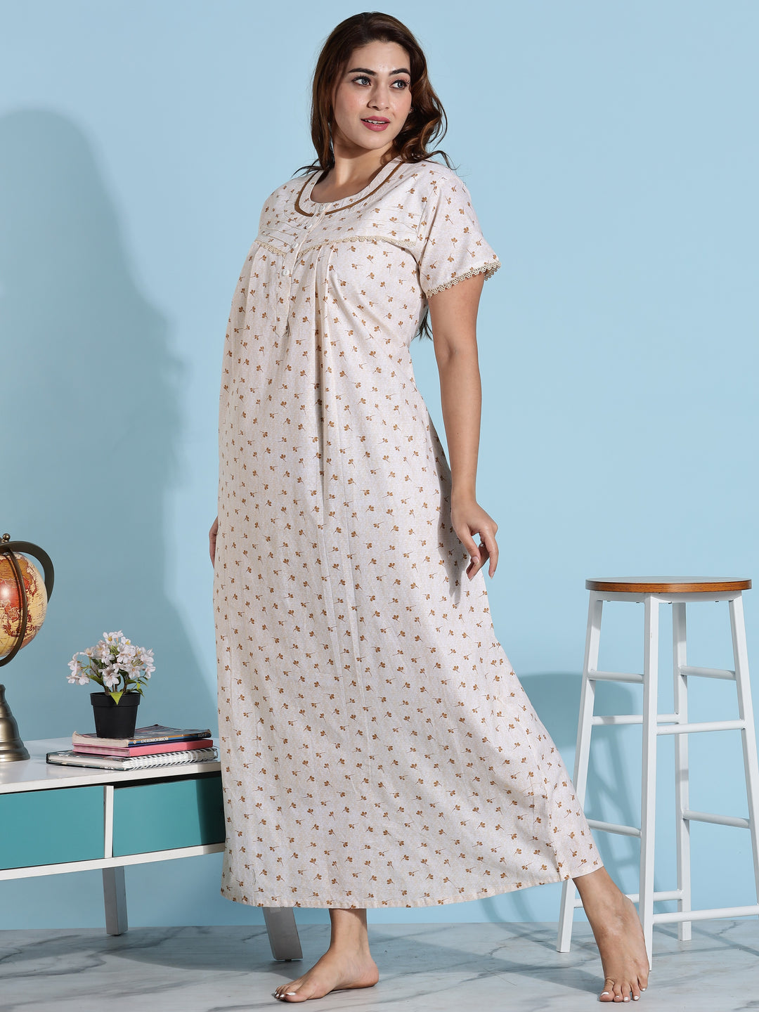 light cotton night dress for women Womens Isla Organic Cotton Night Dress