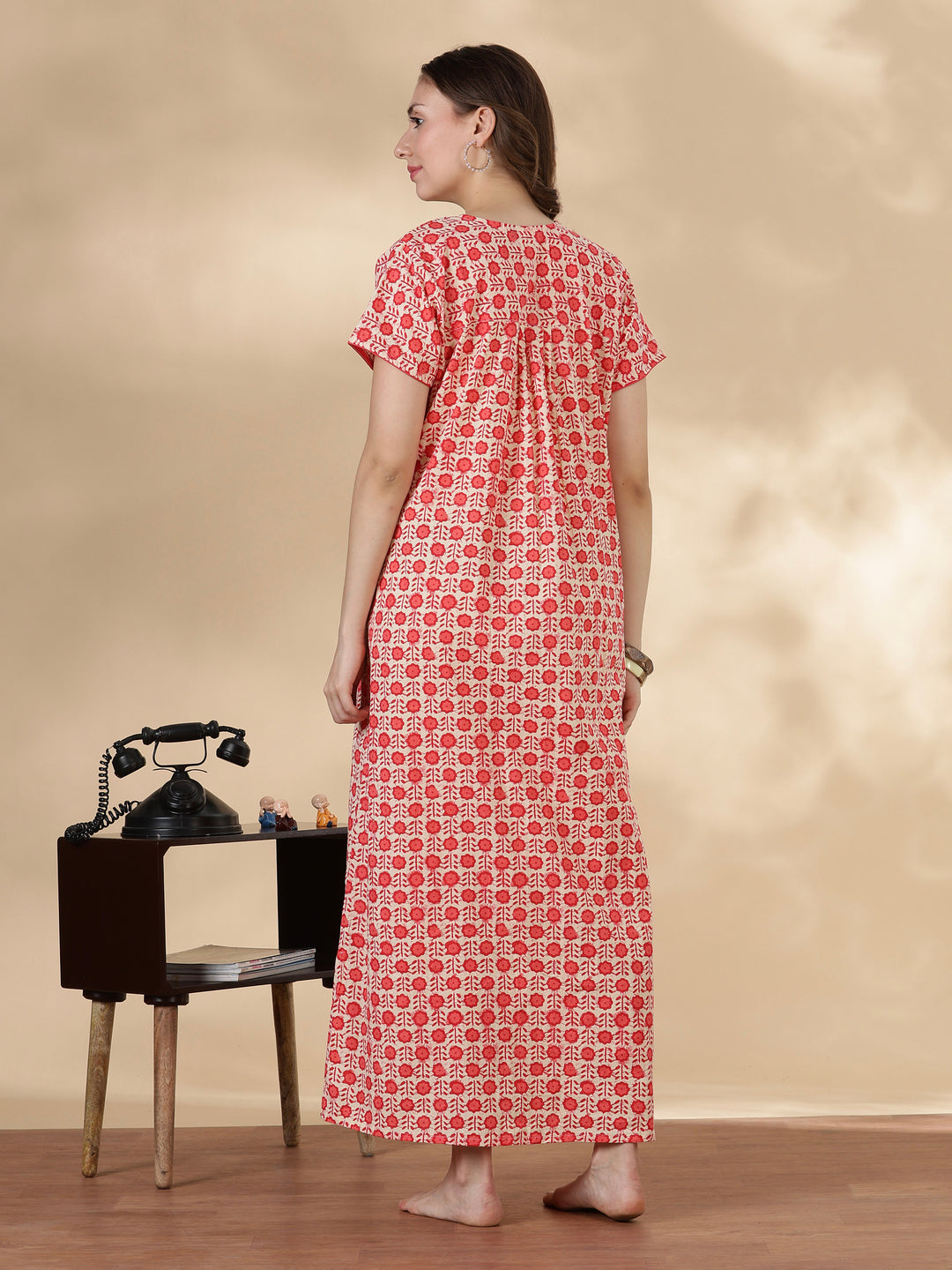 Coral pure cotton lightweight sleepwear for women online